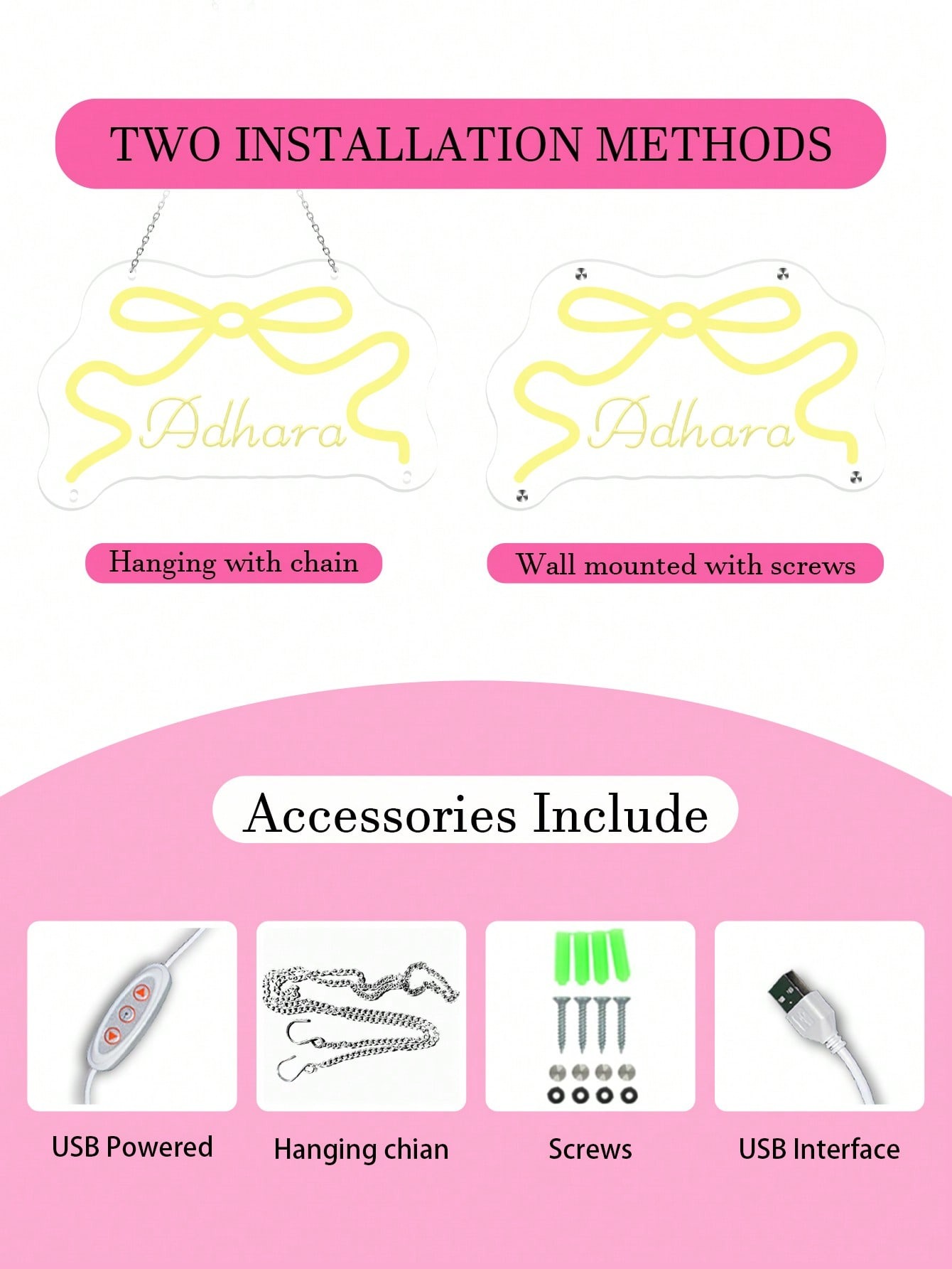 Personalized Butterfly-Shaped Neon Sign