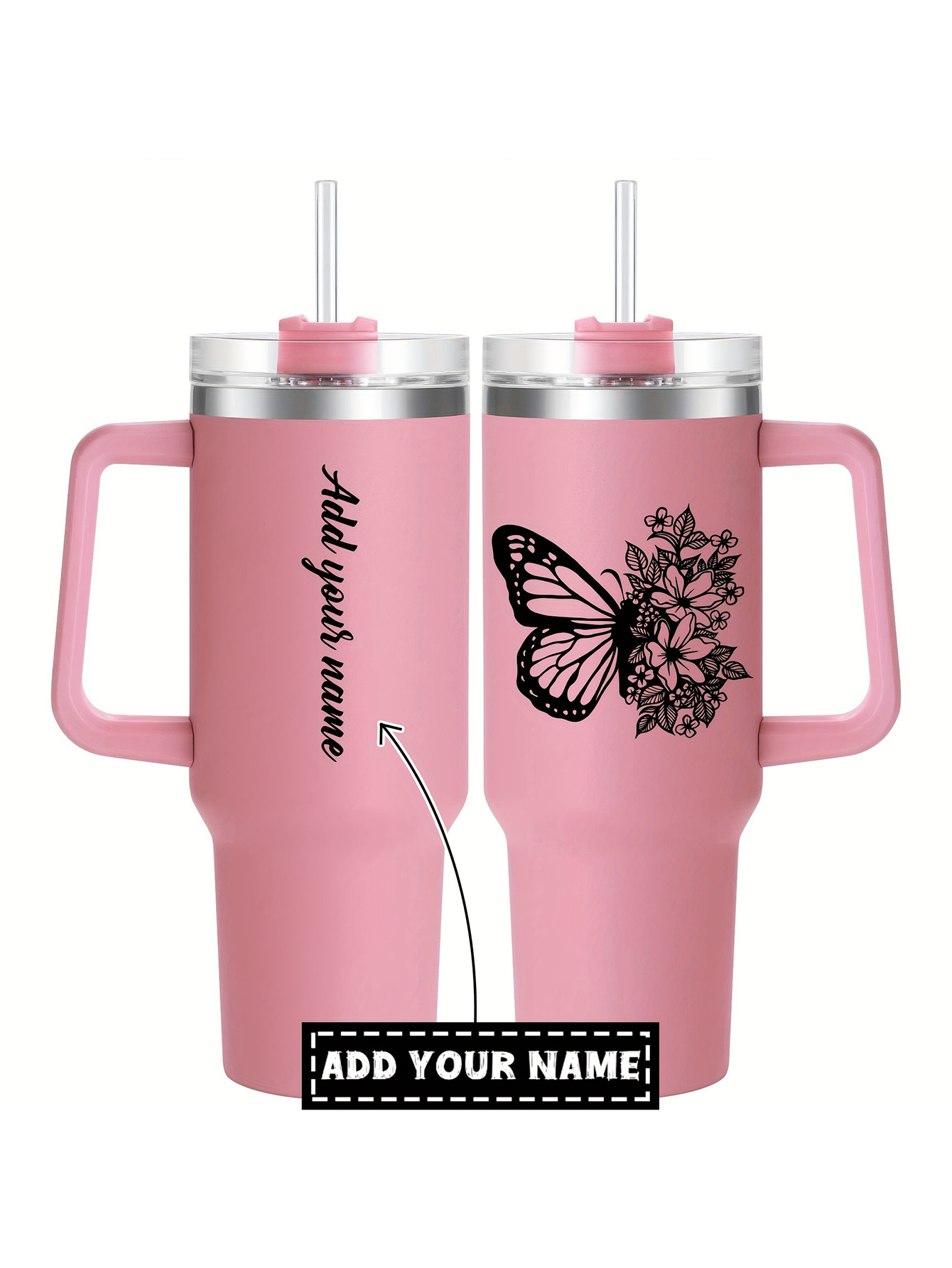Custom Butterfly 40oz Insulated Travel Mug