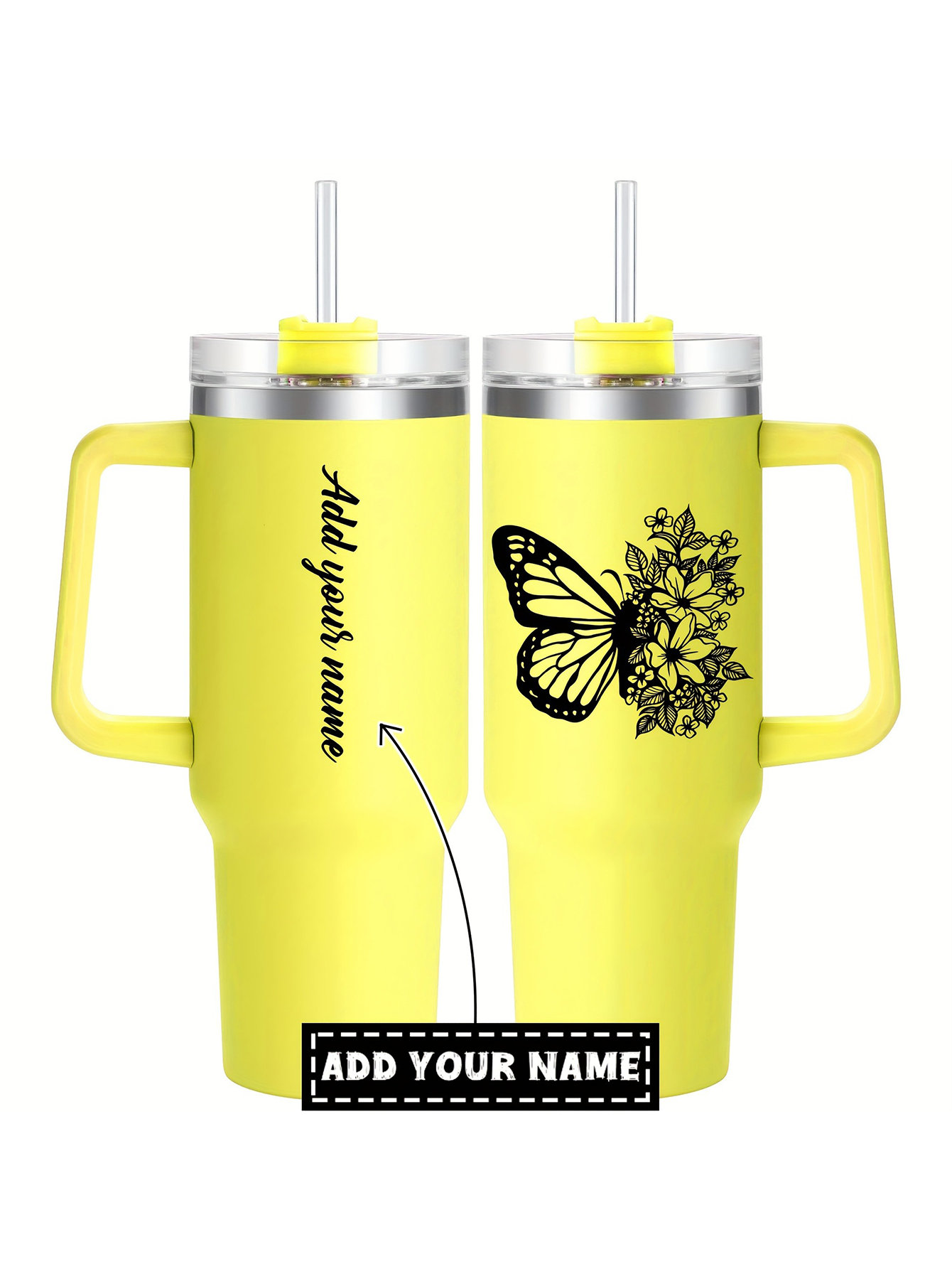 Custom Butterfly 40oz Insulated Travel Mug