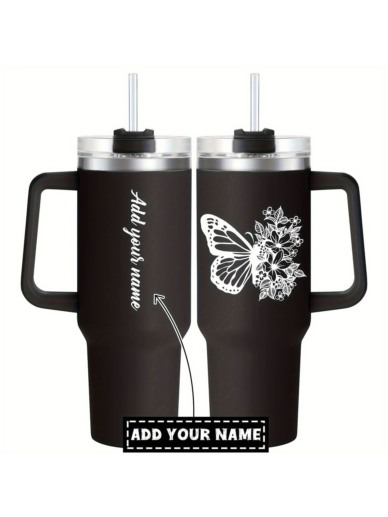Custom Butterfly 40oz Insulated Travel Mug