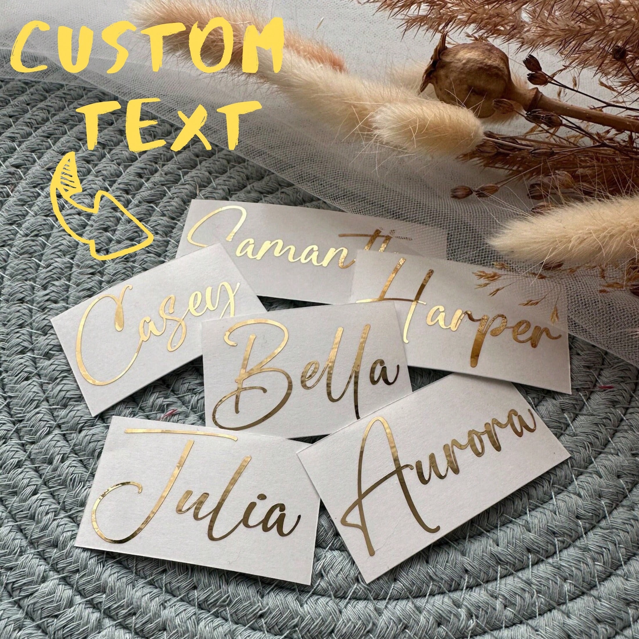 DIY Custom Text Label Stickers