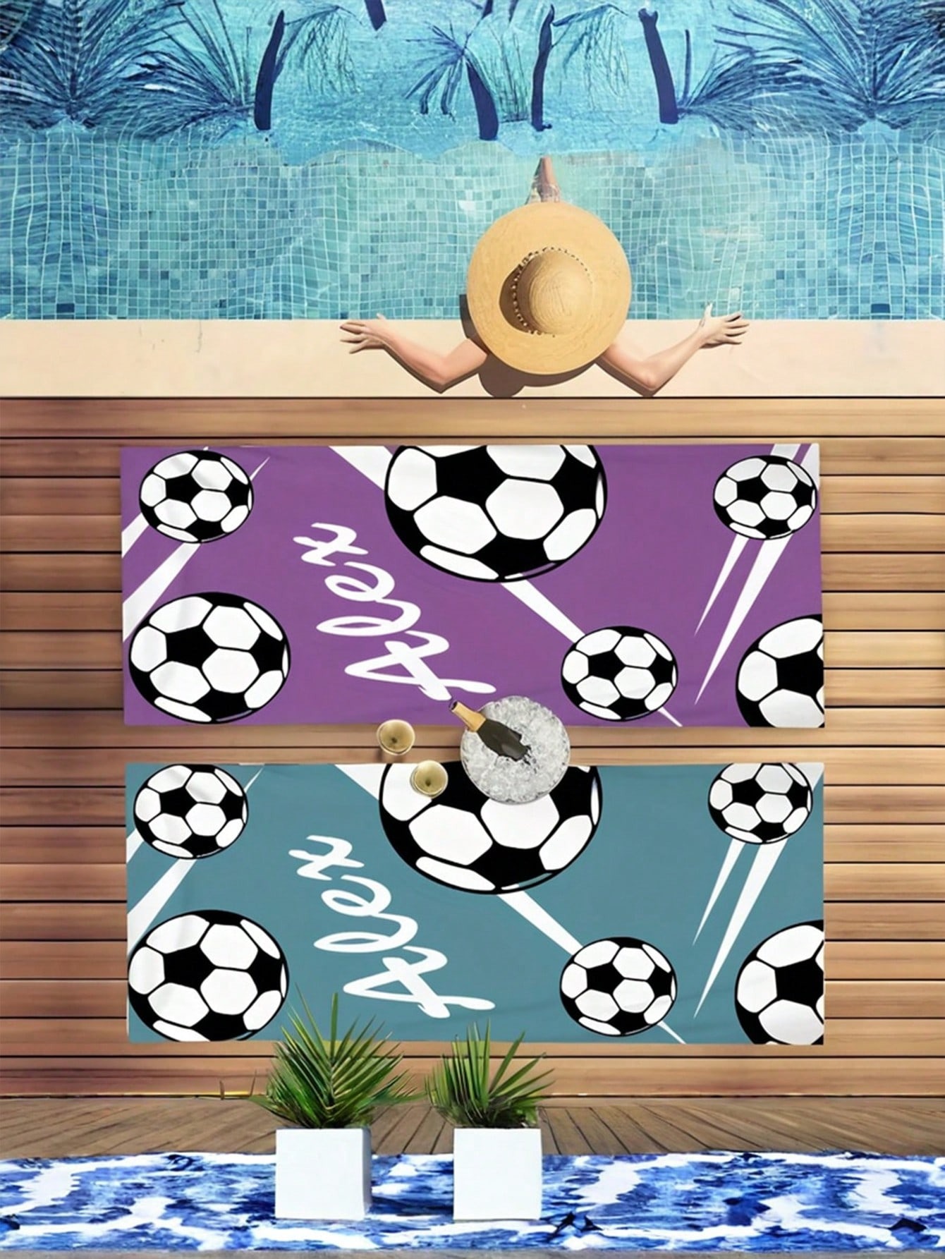 Create Your Own Soccer Patterned Beach Towel