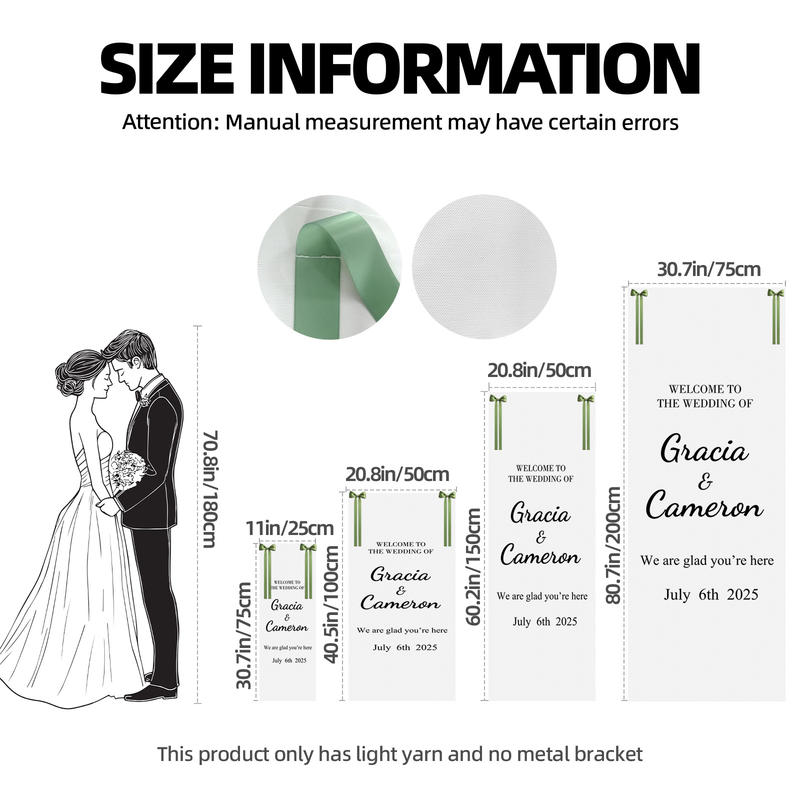 Custom Wedding Transparent Mesh Sign