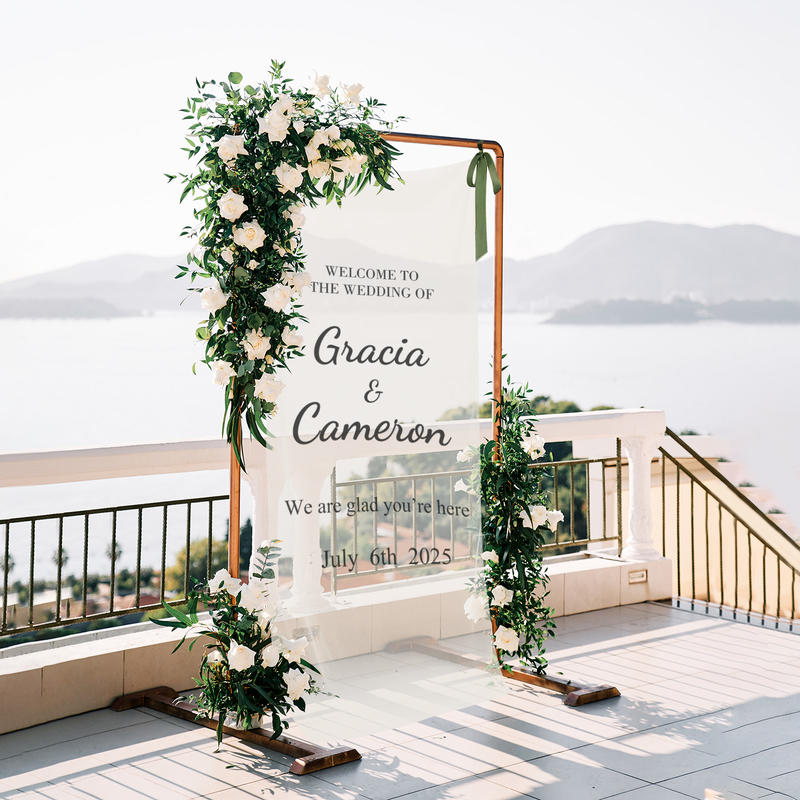 Custom Wedding Transparent Mesh Sign