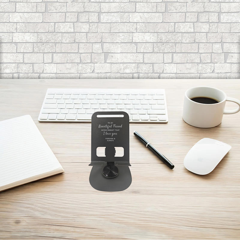 Custom Text Metal Phone Holder