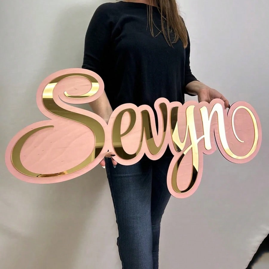 High-Quality Customized Wooden Brand-Name Sign