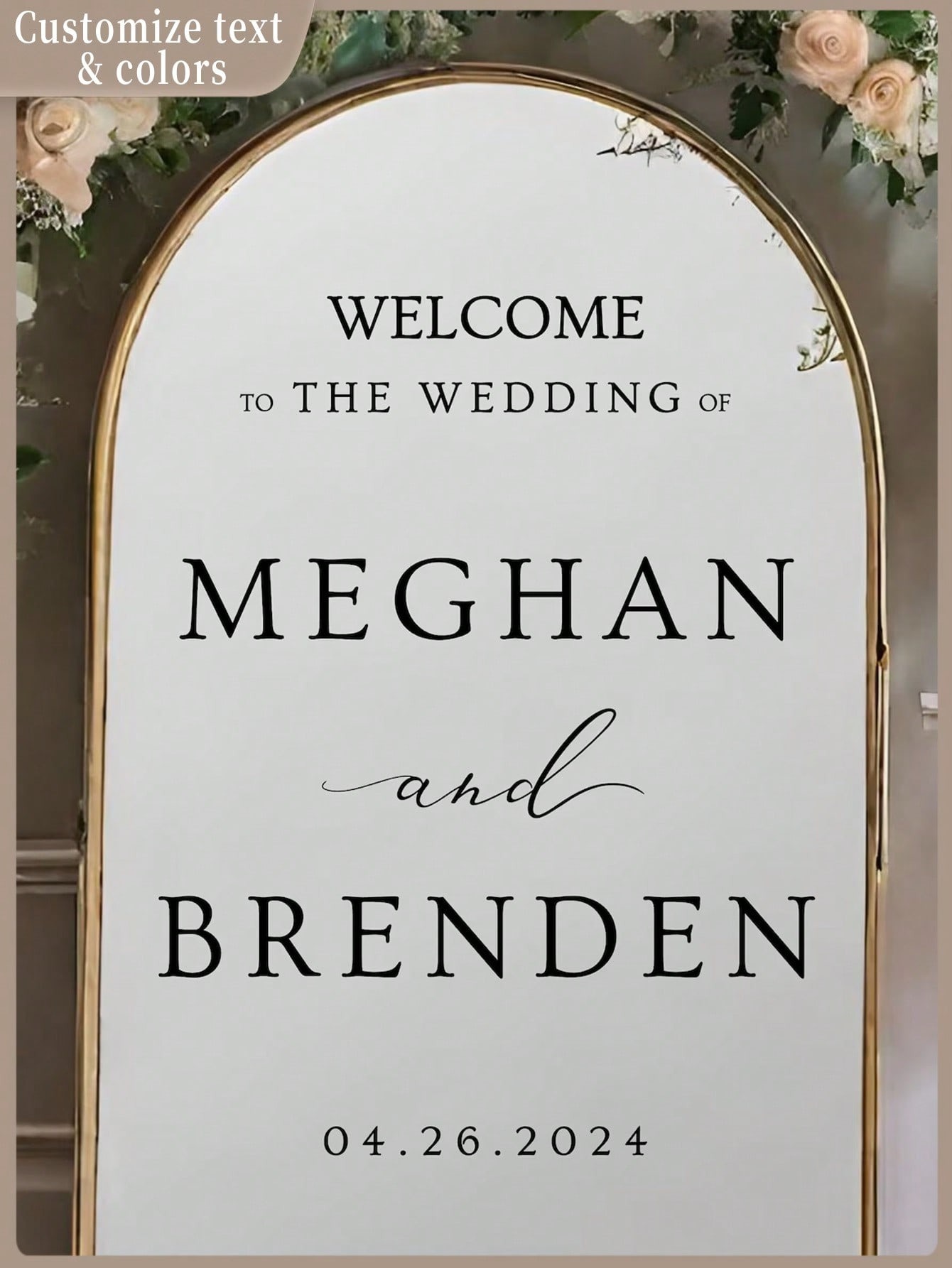 Custom Mirror Wedding Decal Sticker