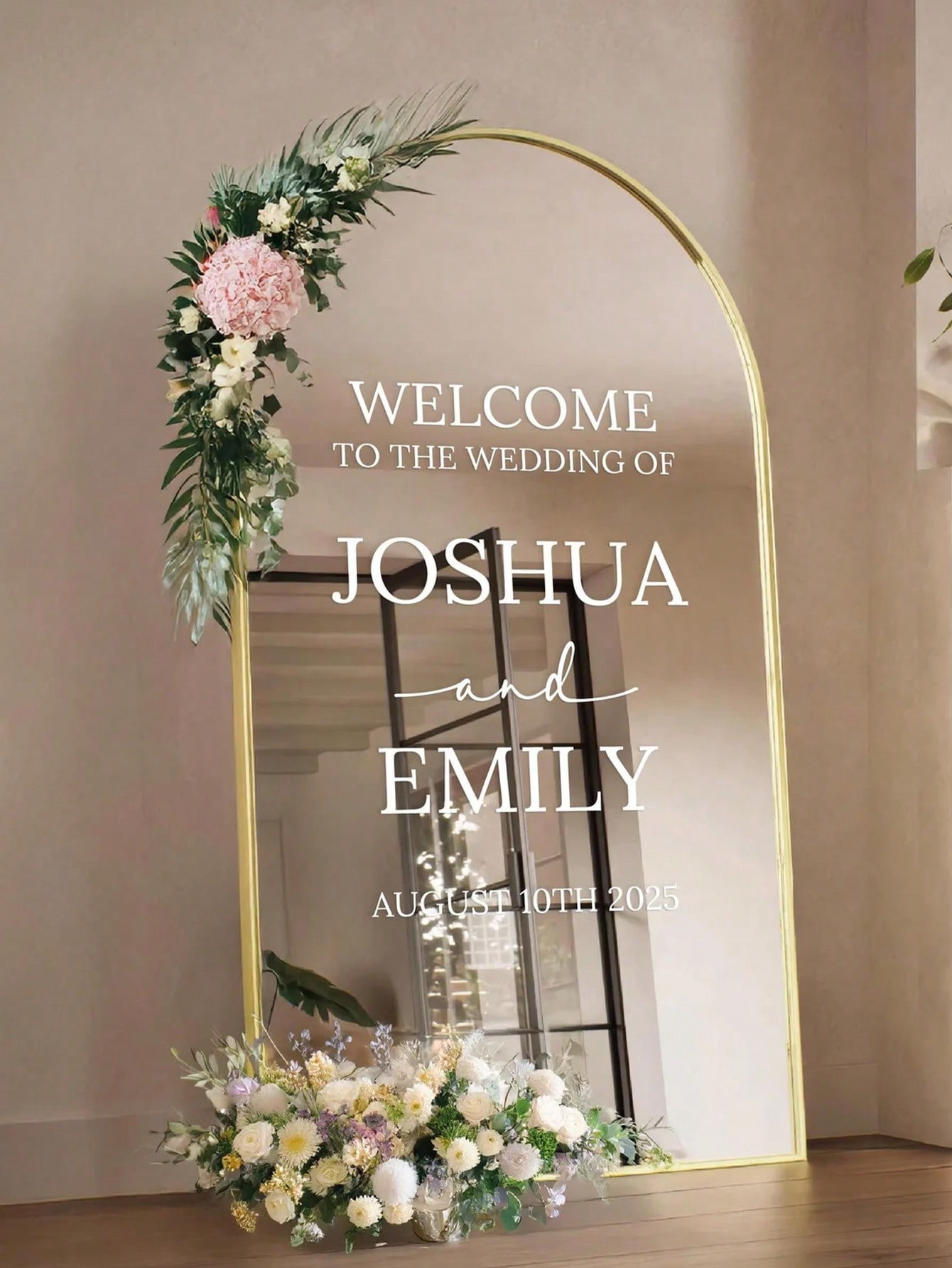 Custom Mirror Wedding Decal Sticker
