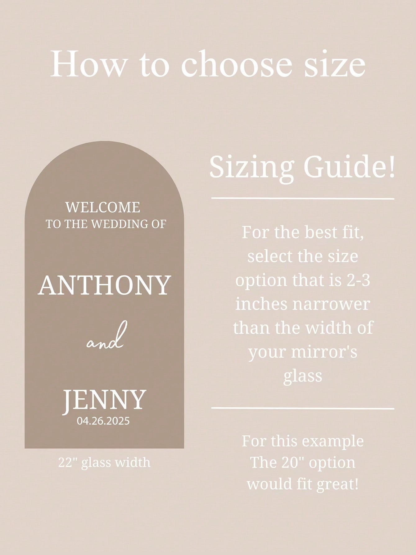 Custom Mirror Wedding Decal Sticker