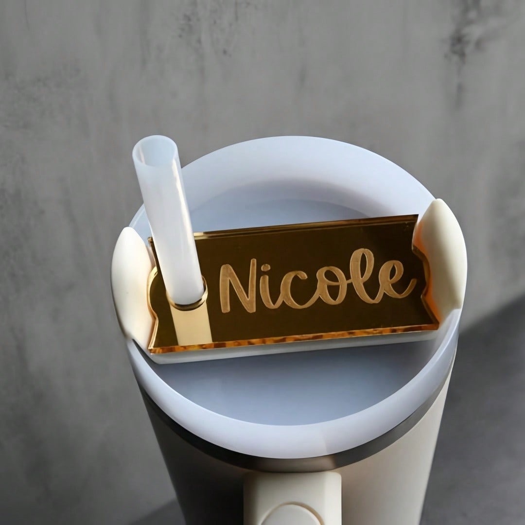 Diy Gold Nameplate For Tumbler Water Bottle