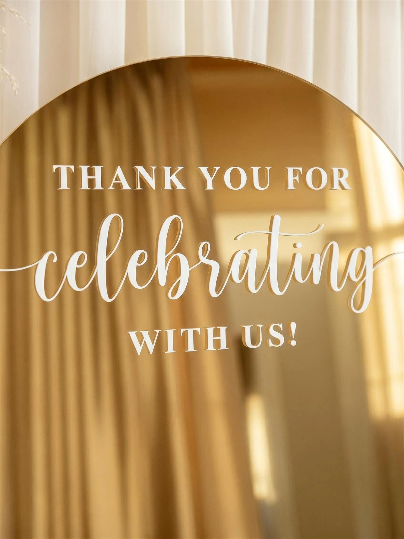 Mirror acrylic welcome signs, golden mirror wedding direction signs, custom wedding direction signs, ceremony welcome signs