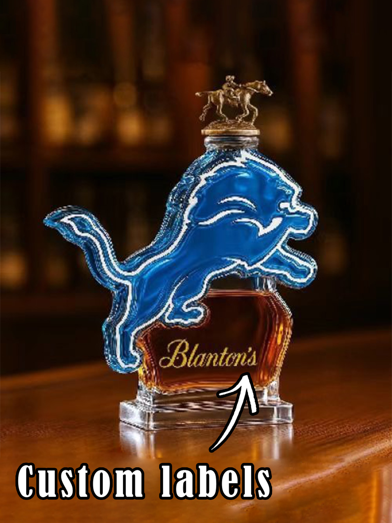 DIY Name Lion Whiskey Bottle