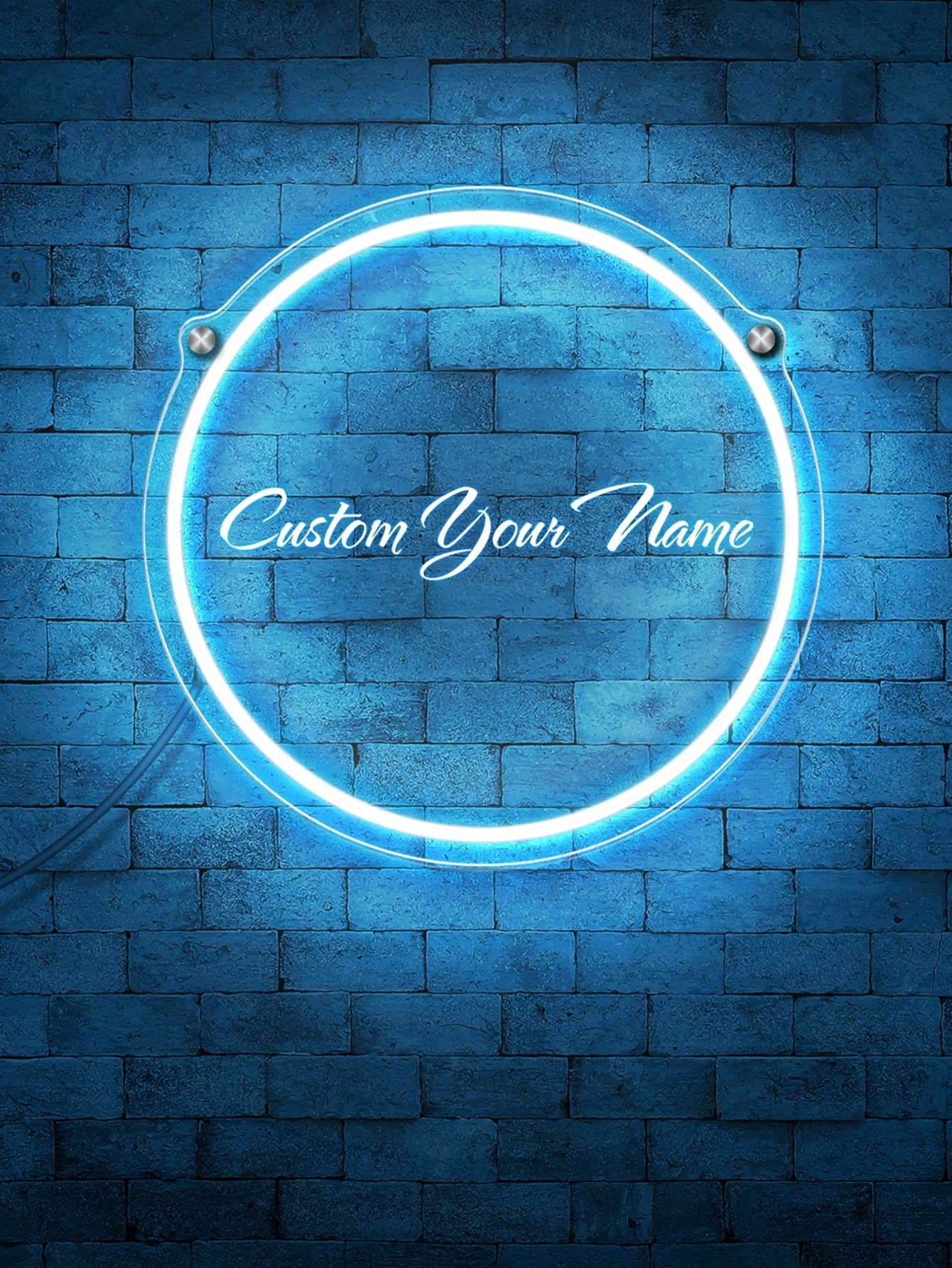 Custom Neon Circle Name Light