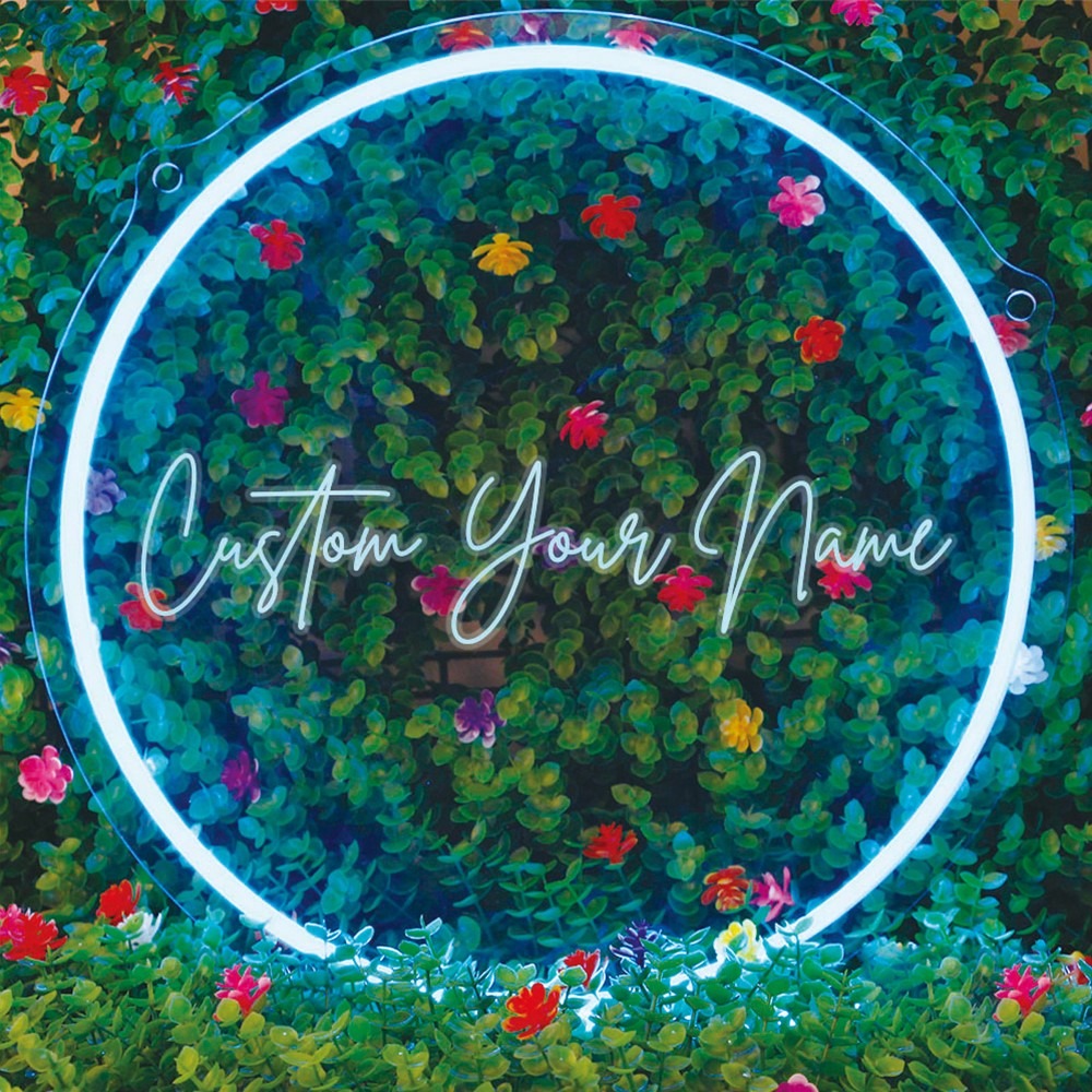 Custom Neon Circle Name Light
