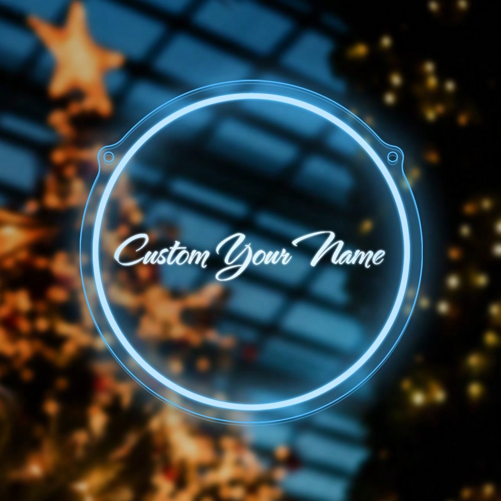 Custom Neon Circle Name Light