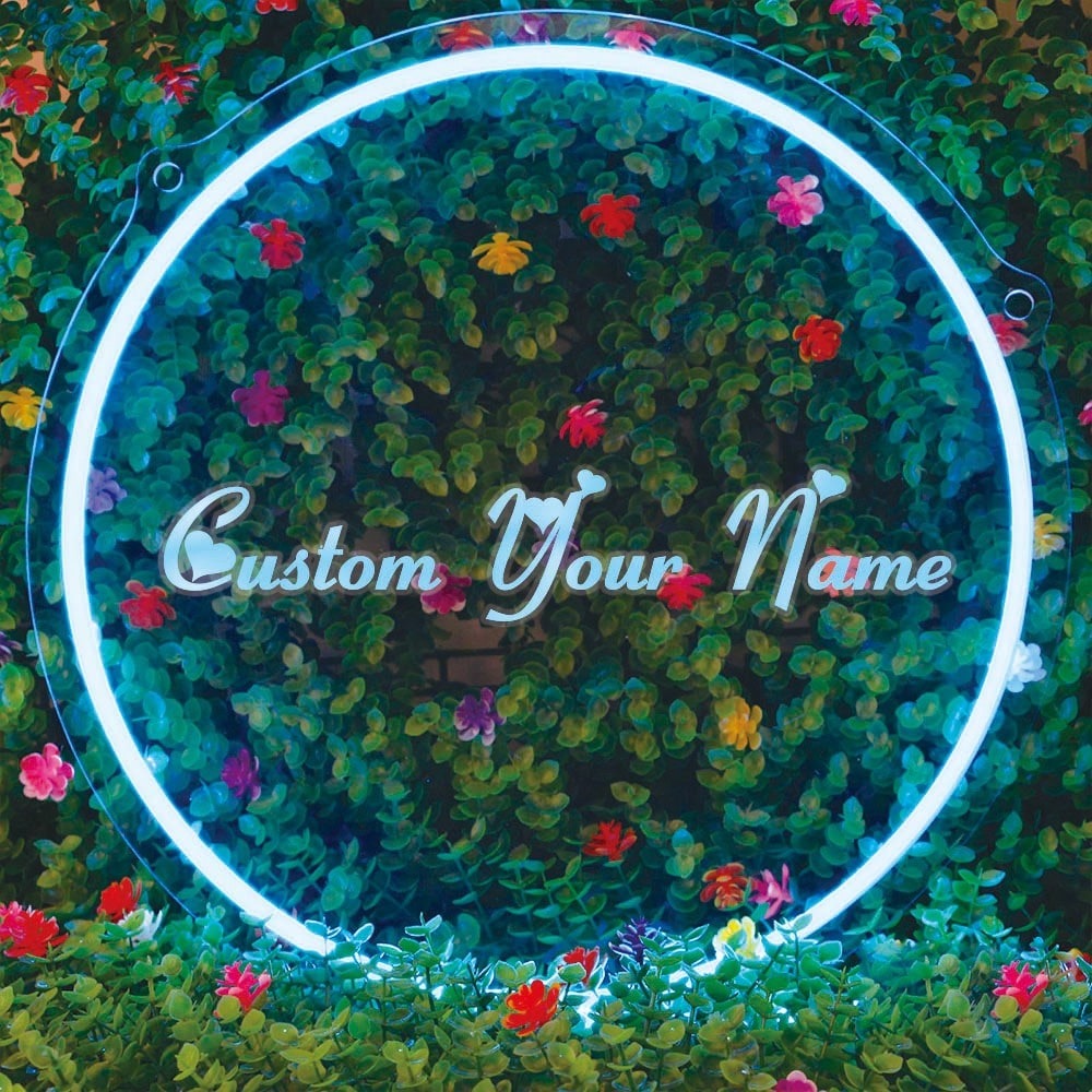 Custom Neon Circle Name Light