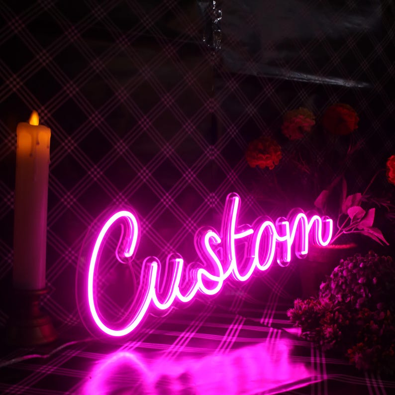 Custom Name Sign Room Decor Neon Pink