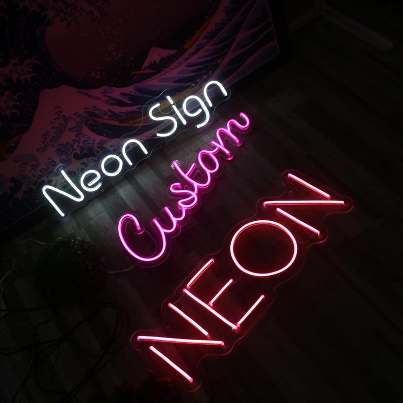 Custom Name Sign Room Decor Neon Pink
