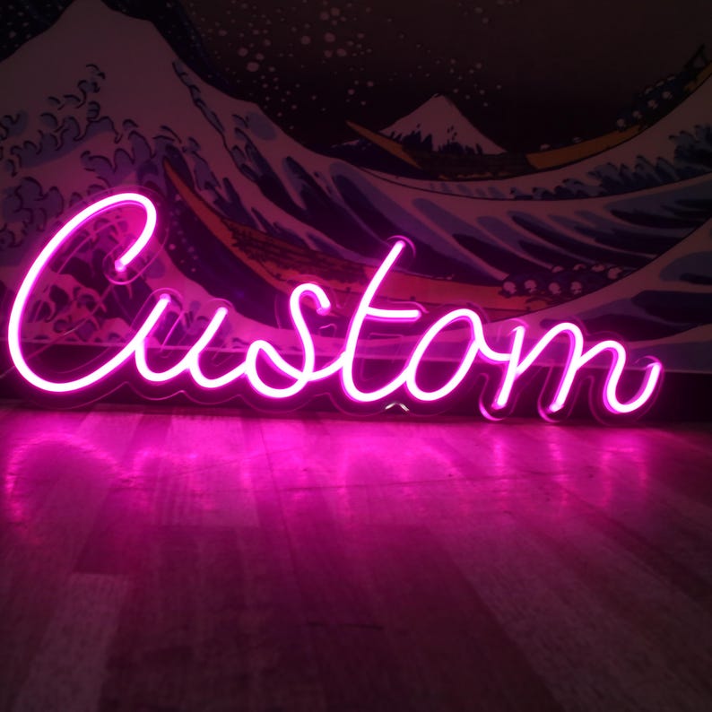 Custom Name Sign Room Decor Neon Pink
