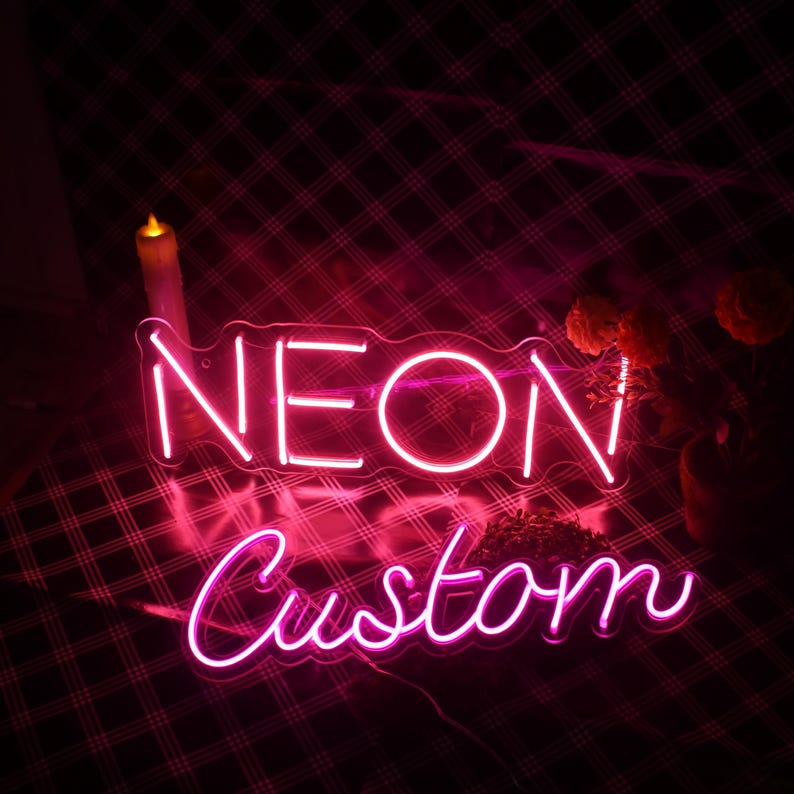 Custom Name Sign Room Decor Neon Pink