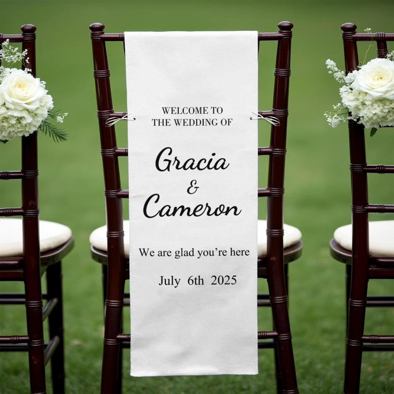 Wedding Chair Sign – Personalized Reserved Seat Decoration