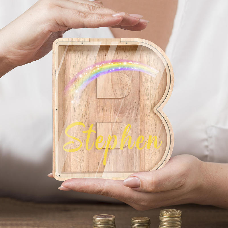 Custom Letter Piggy Bank Box