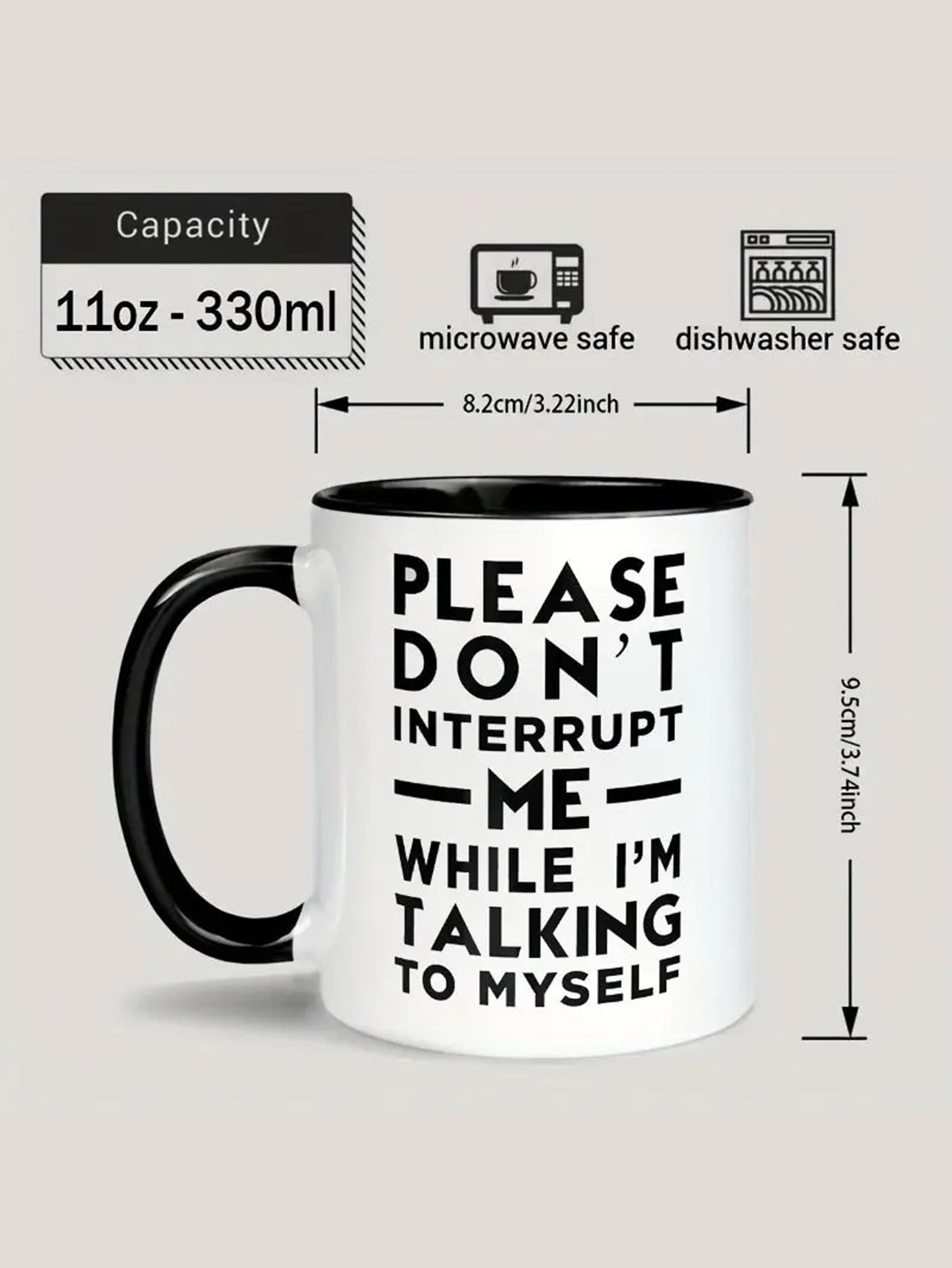 Custom Photo and Text 11oz Coffee Mug