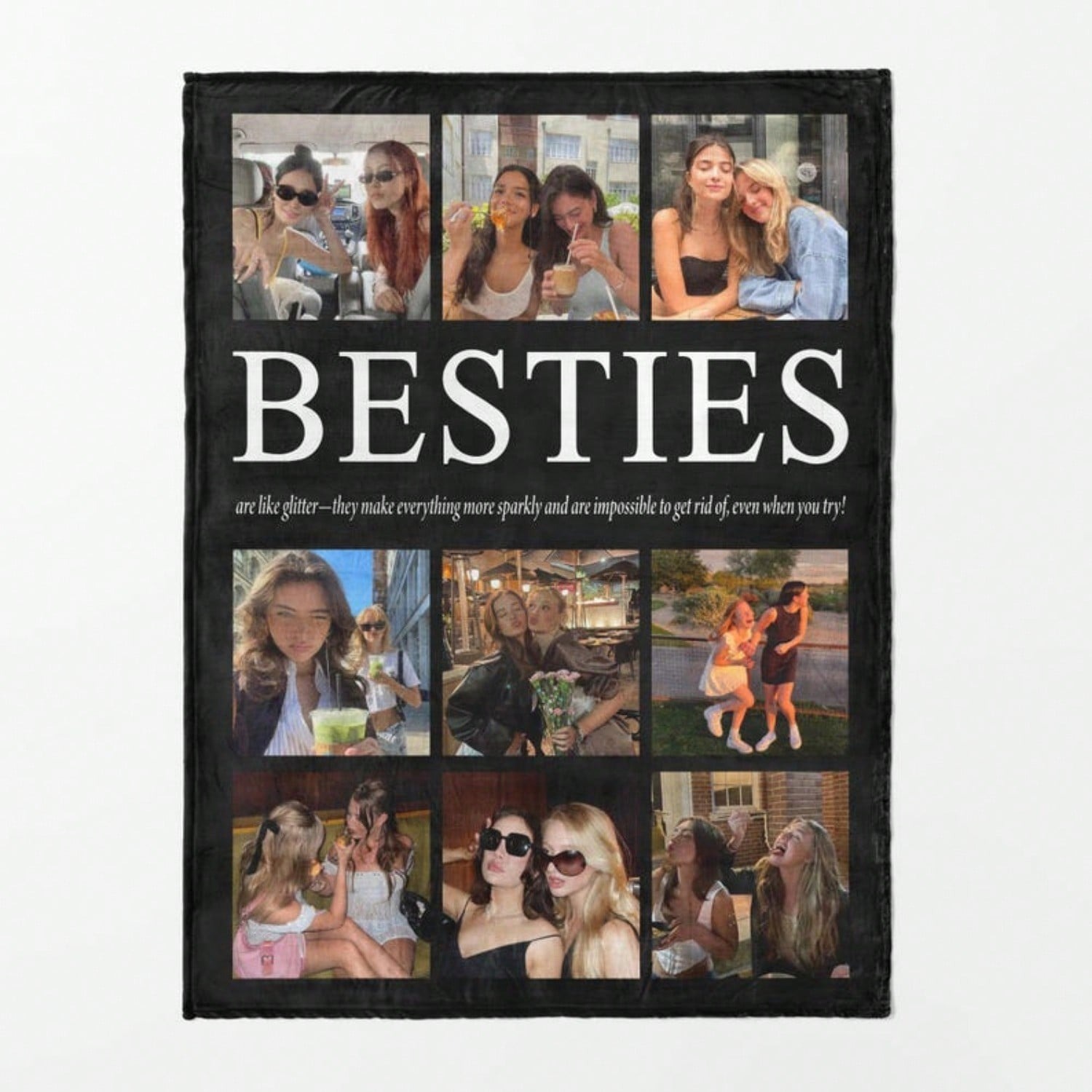 Custom Flannel Photo Blanket for Besties