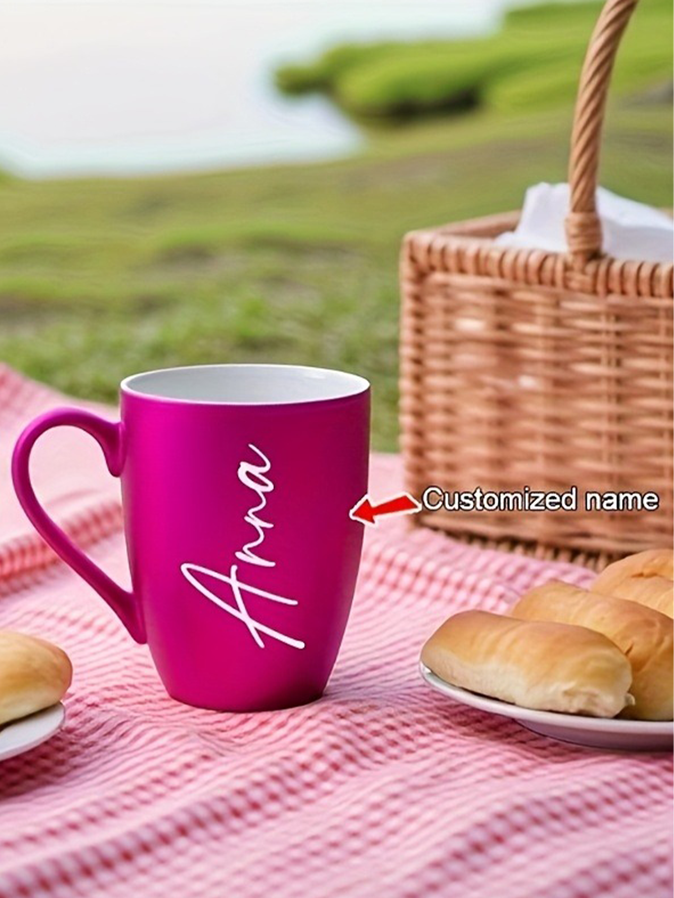 One custom drum-shaped coffee mug with a personalized name, 11 oz/320 ml ceramic coffee mug/water glass, suitable for summer and winter drinks, birthday gift, holiday gift, family gift, Mother's Day gift, unique Valentine's Day gift.