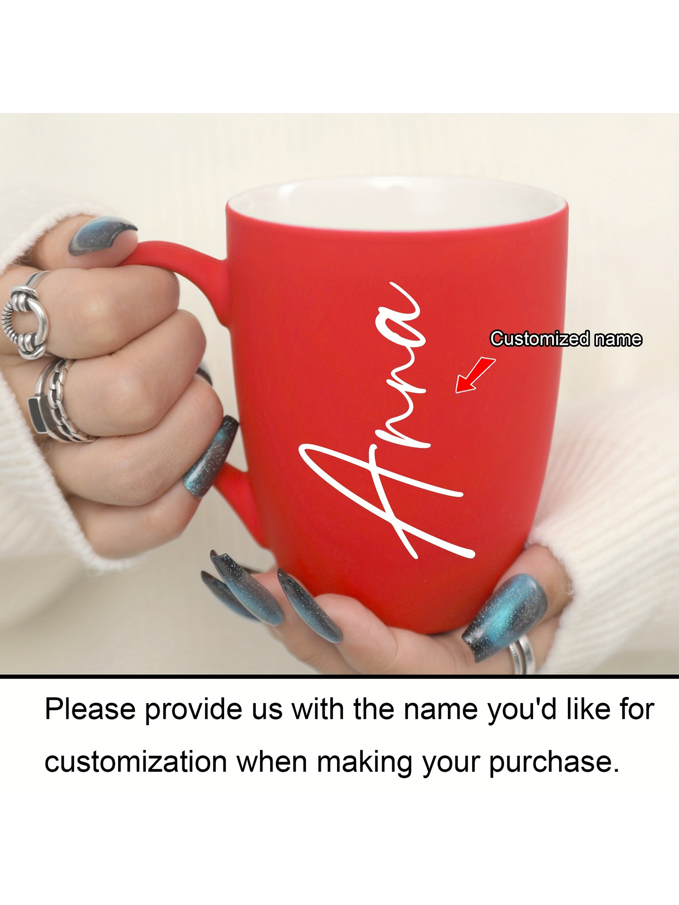 One custom drum-shaped coffee mug with a personalized name, 11 oz/320 ml ceramic coffee mug/water glass, suitable for summer and winter drinks, birthday gift, holiday gift, family gift, Mother's Day gift, unique Valentine's Day gift.